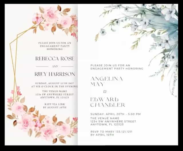 Engagement party invitations