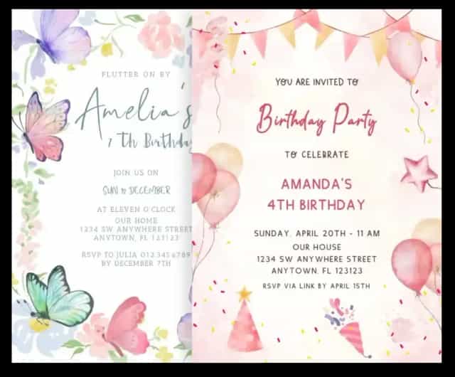 Kids Birthday Invitations