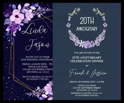 Wedding Anniversary Invitations