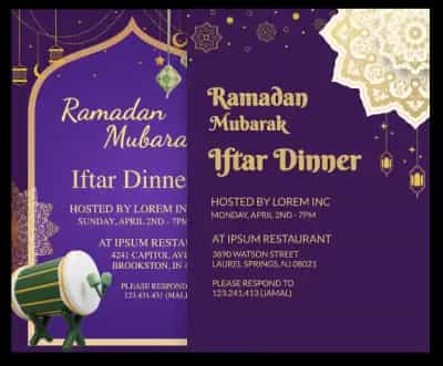 Ramadan Invitations