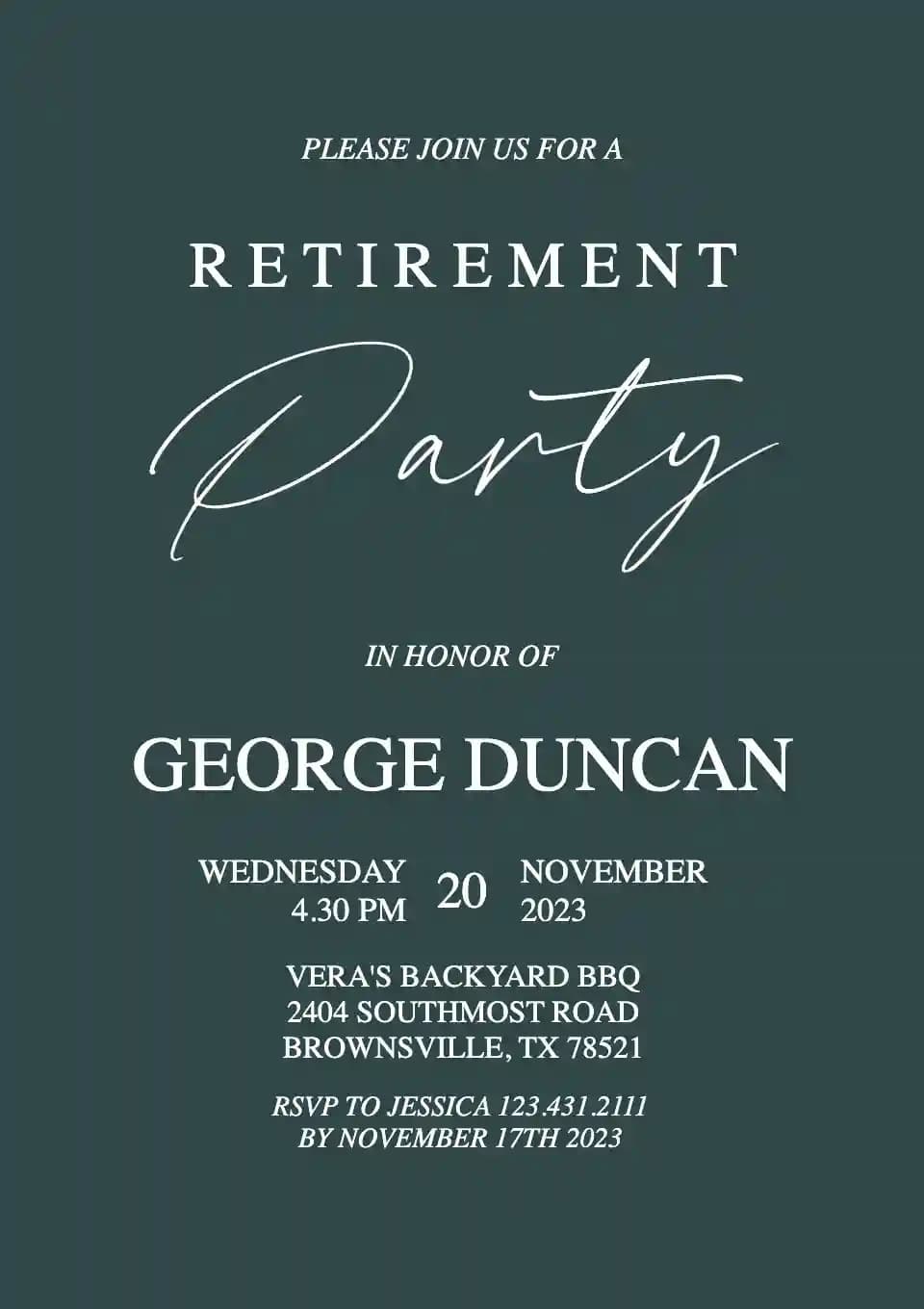 Retirement & Farewell Invitations - Retirement Party Invite