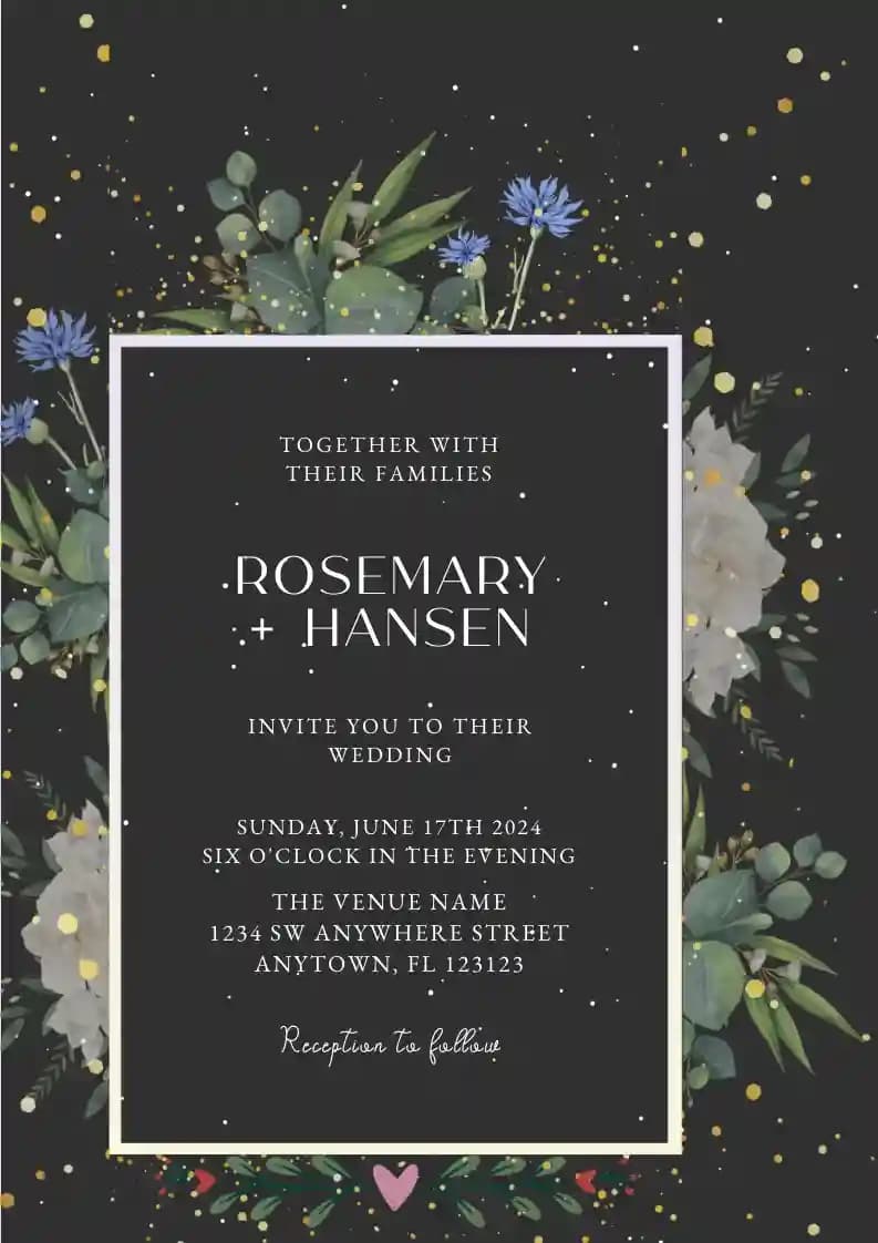 Invitații De Nuntă - Frunziș De Iarnă