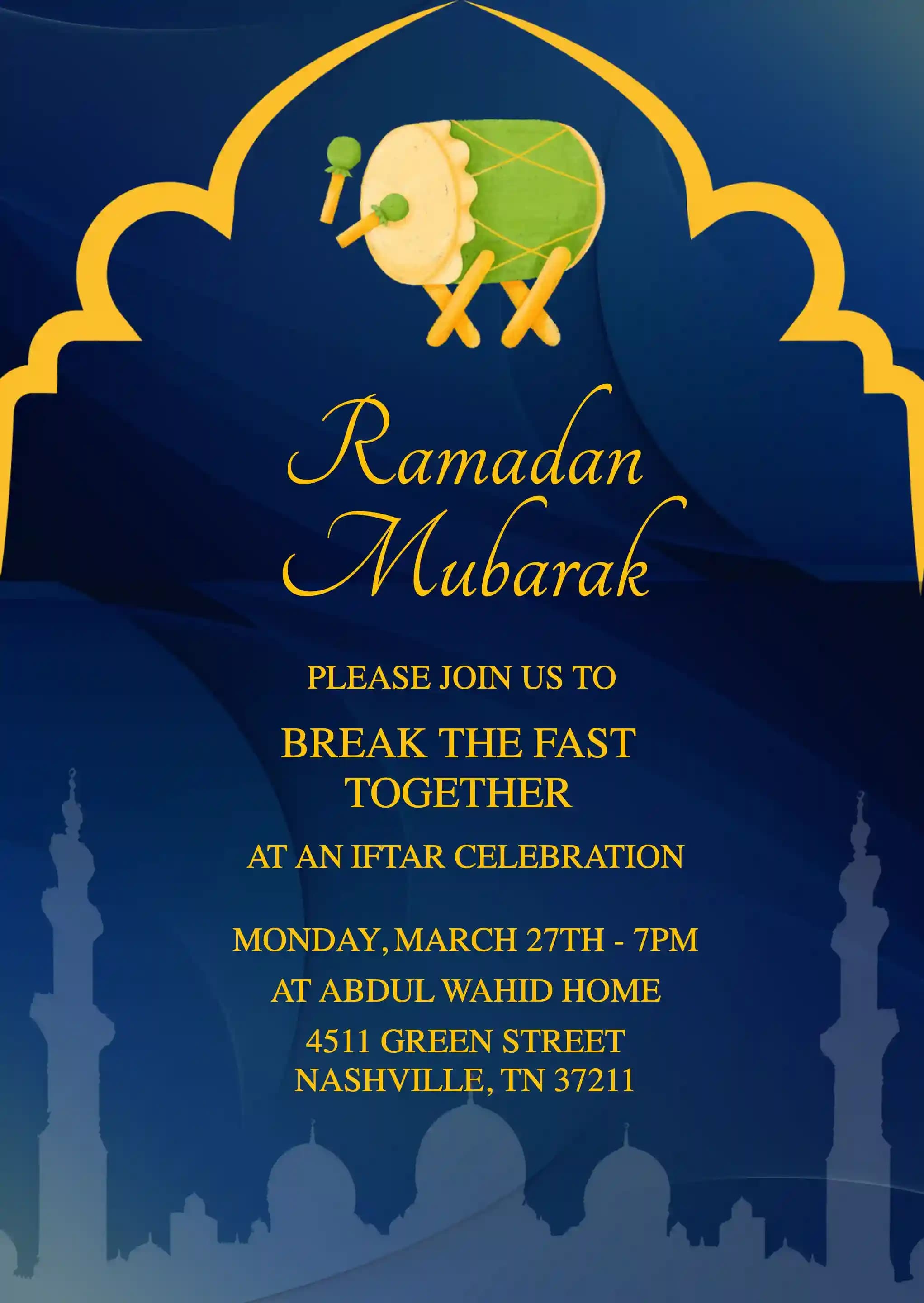 Ramadan Invitationer - Ramadan-tromme
