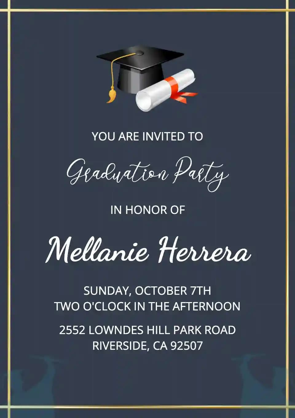 Graduation Party Invitations - Graduation Green Invitation
