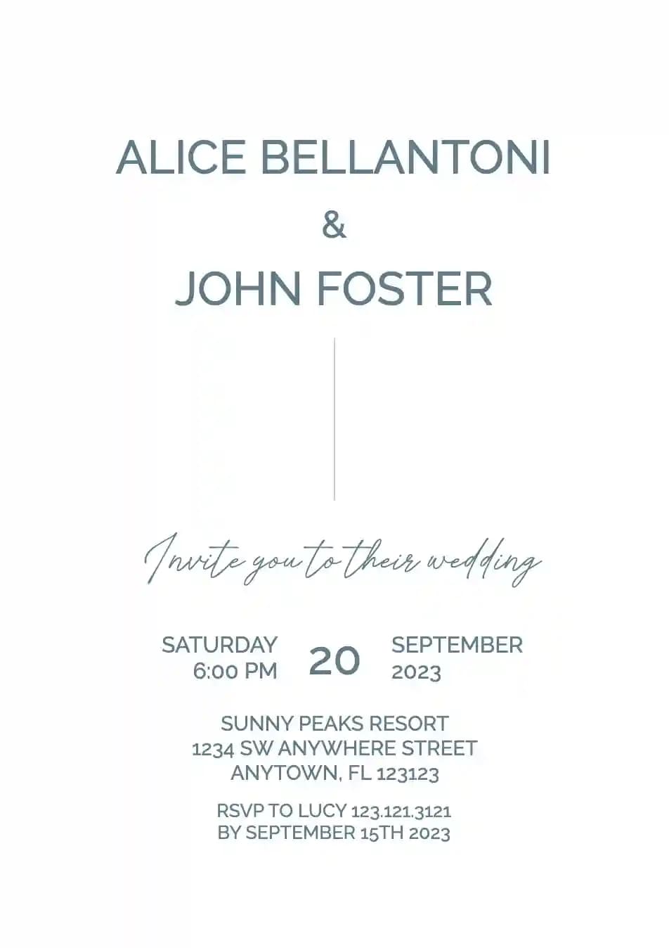 Invitations De Mariage - Faire-part De Mariage Simple