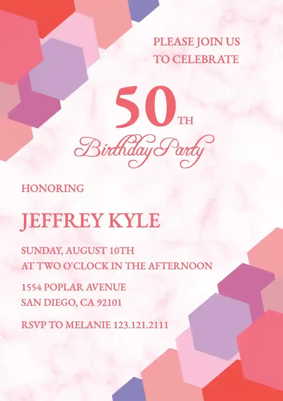 Inviti Di Compleanno Per Adulti - Invito Per Il 50° Compleanno