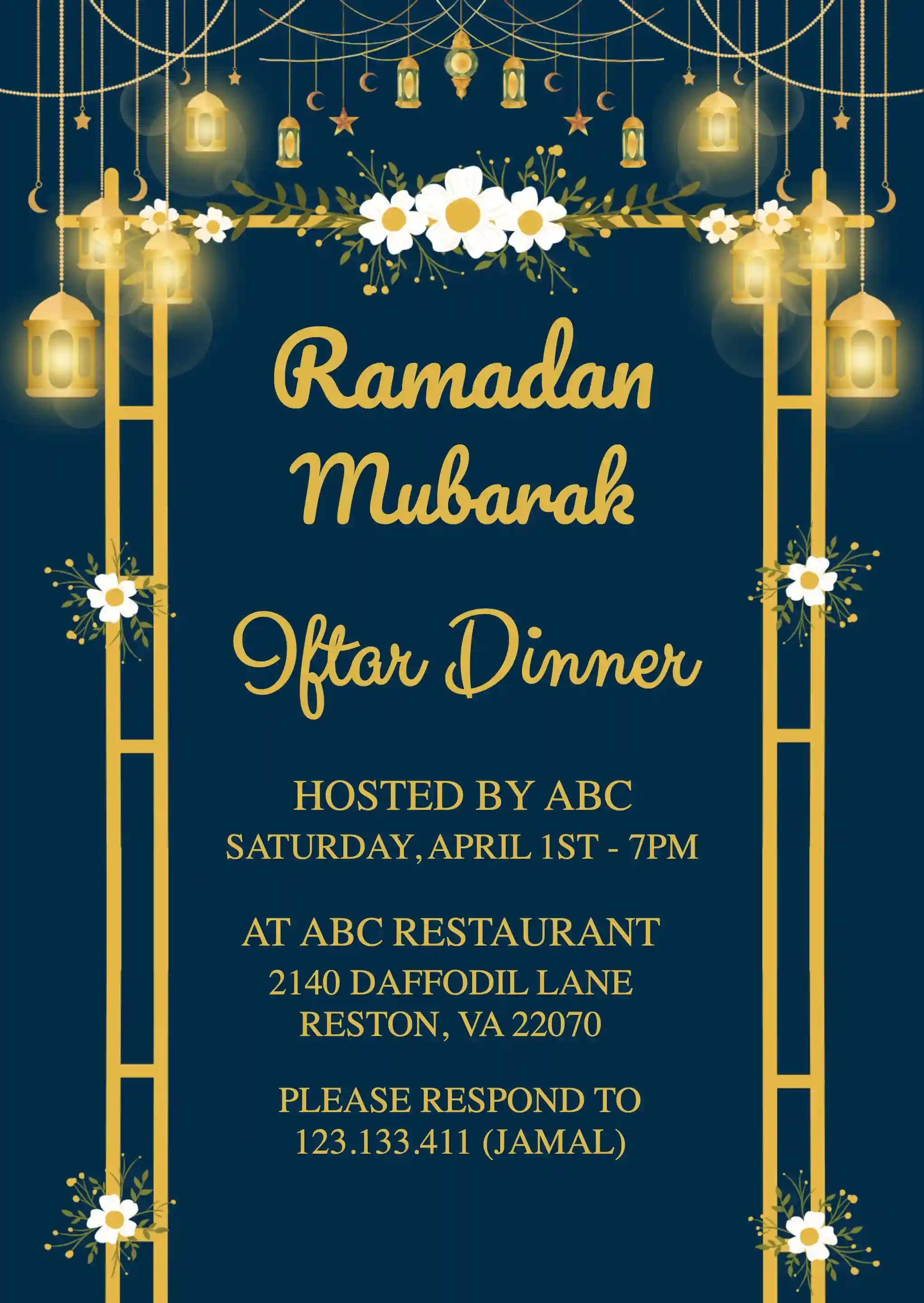 Ramadan Invitationer - Islamiske Lanterner