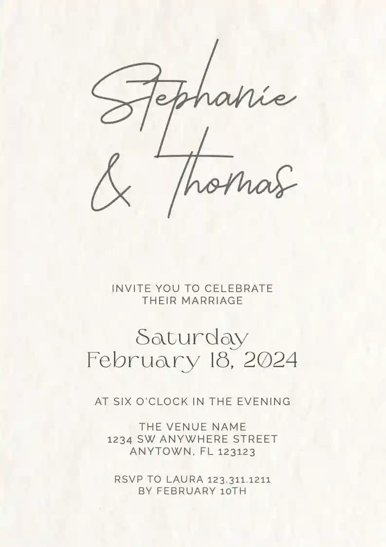 Wedding Invitations - Classic