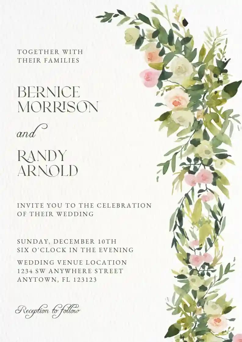 Wedding Invitations - Wedding Floral Decor