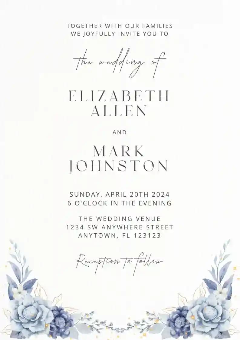Wedding Invitations - Soft Romantic Flower