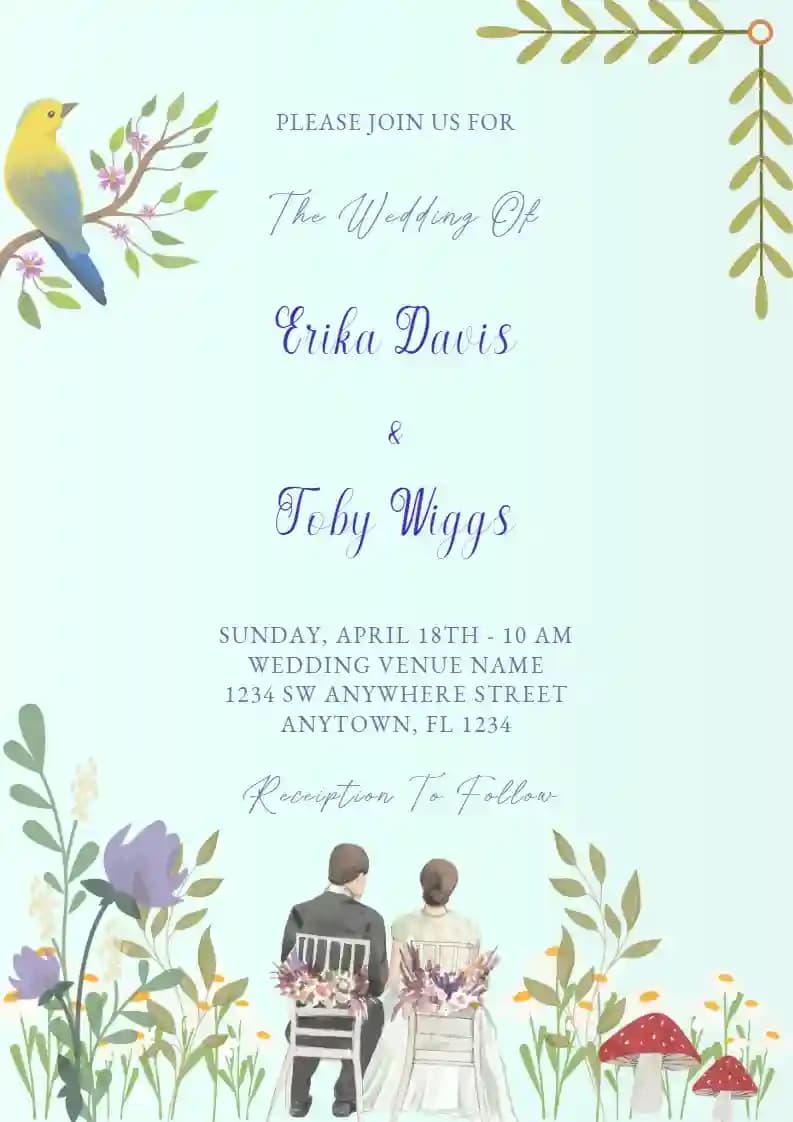 Wedding Invitations - Wedding Watercolor Illustration