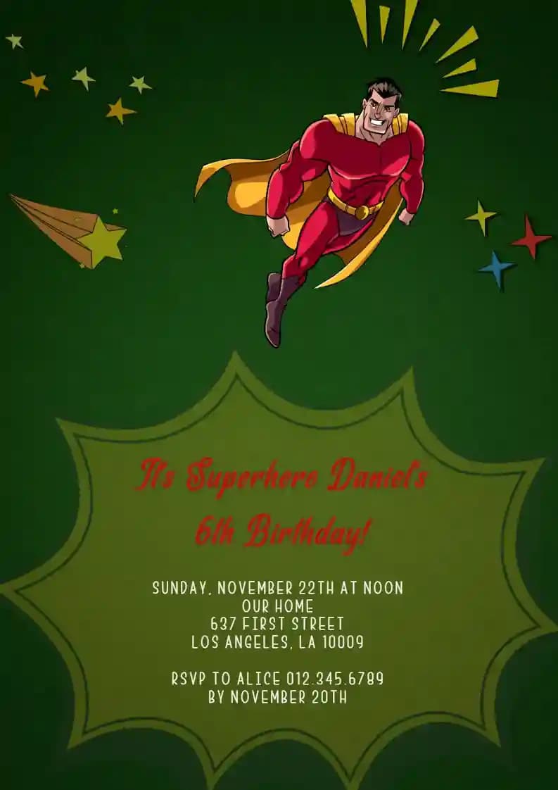 Undangan Ulang Tahun Anak-anak - Super Hero