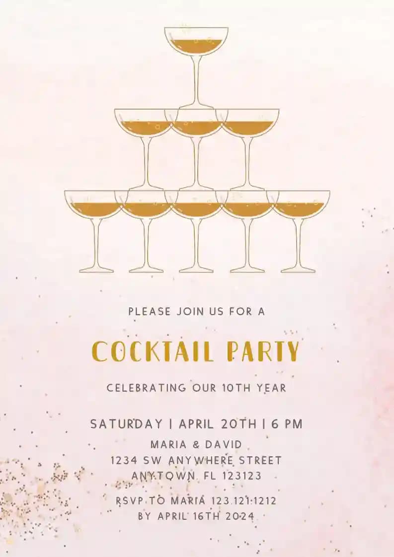 Invitations De Cocktail - Tour Champenoise