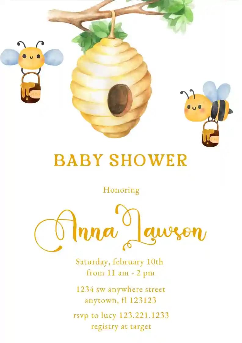 Inviti Per Baby Shower - Due Api Mellifere