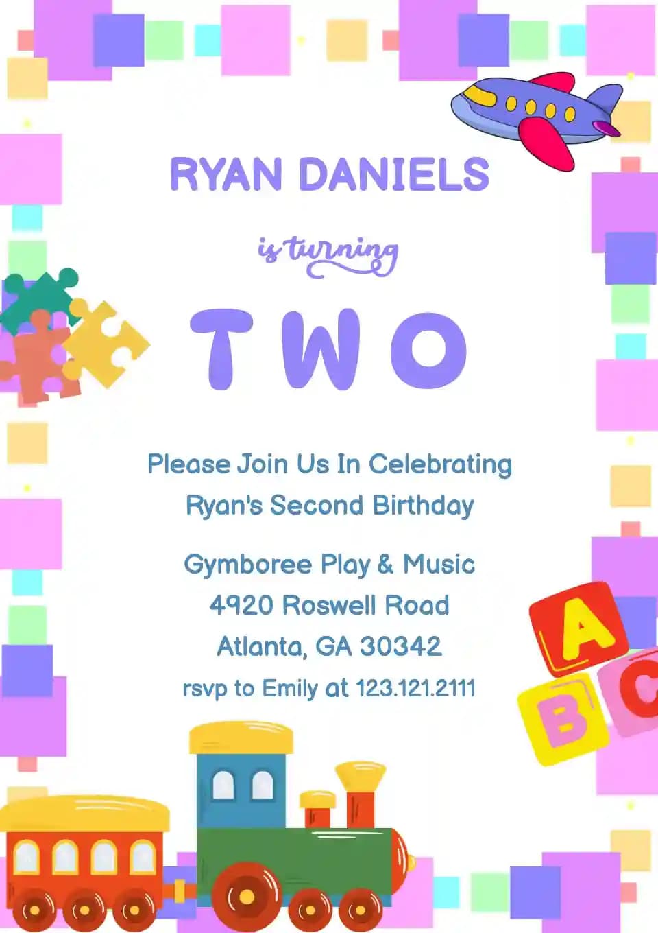 Invitations D'anniversaire Pour Enfants - Jouets Pour Enfants