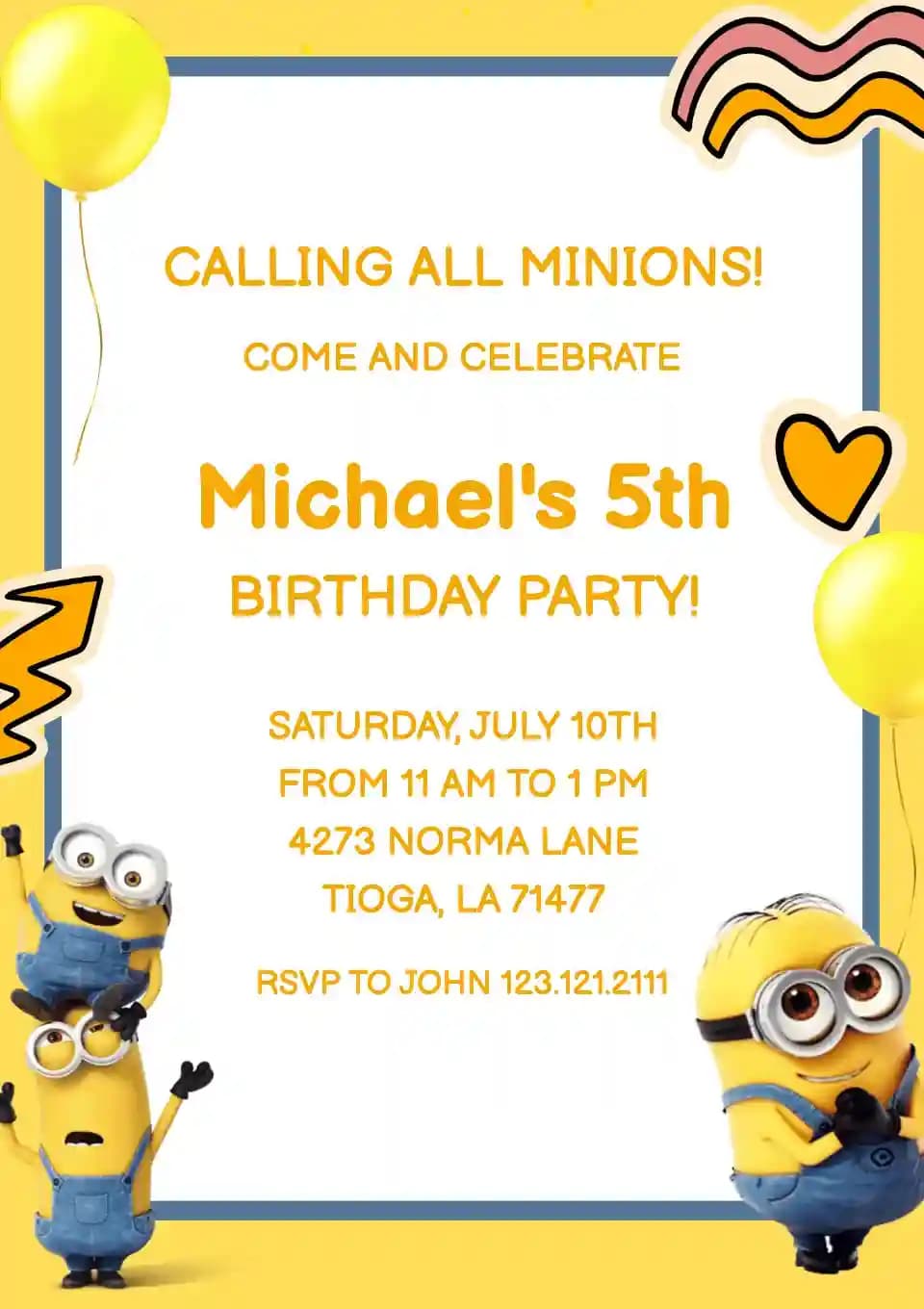 Inviti Di Compleanno Per Bambini - Chiamando Tutti I Servitori!
