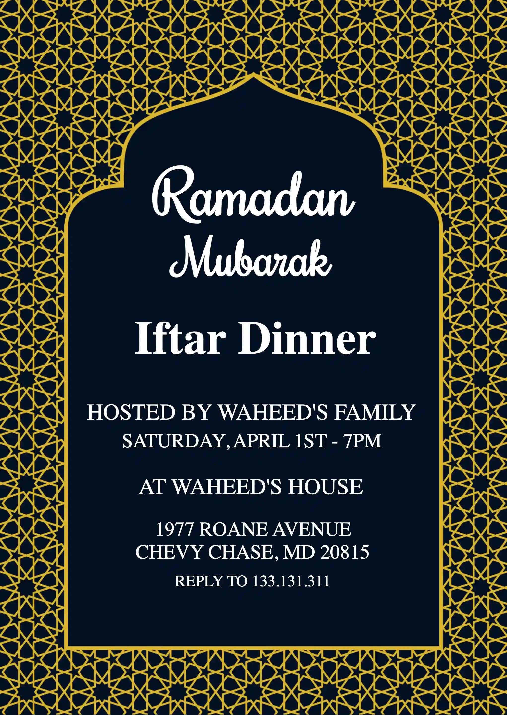 Ramadan Invitasjoner - Islamsk Dekorativ