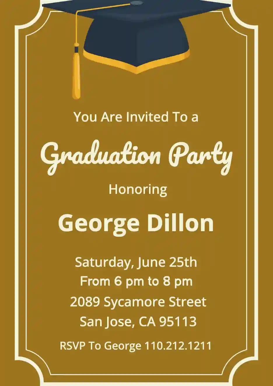 Invitaciones Para Fiesta De Graduación - Fiesta De Graduación