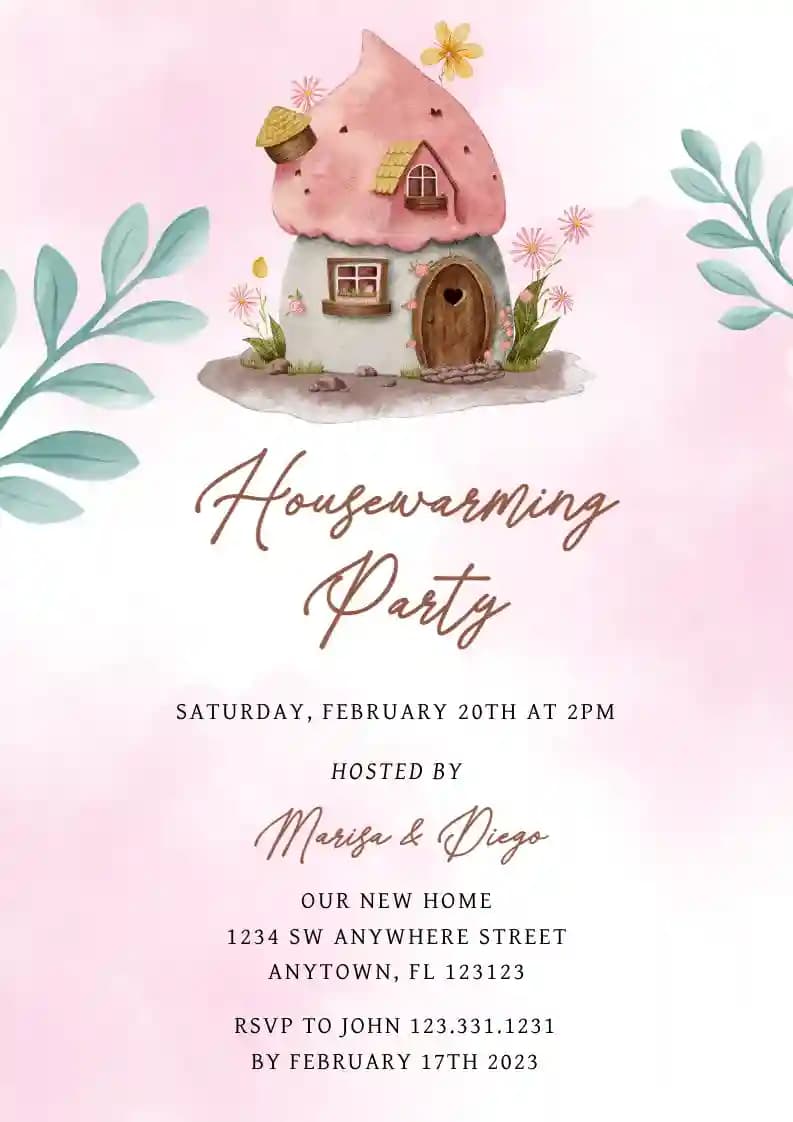 Convites Para A Festa De Inauguração Da Casa - Nova Casa Pinky