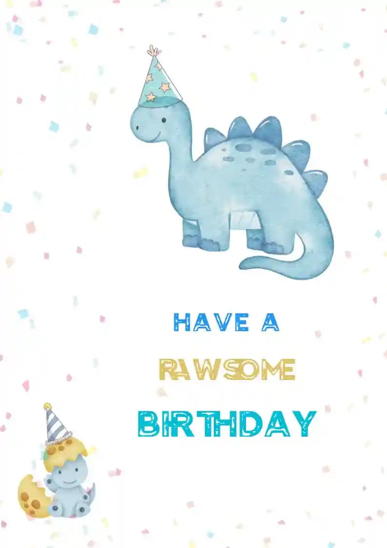 Birthday Cards For Kids - Dinosaur Fiesta