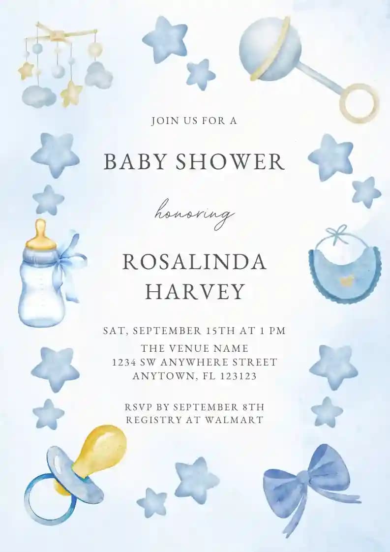 Baby Shower Invitationer - Lille Dreng