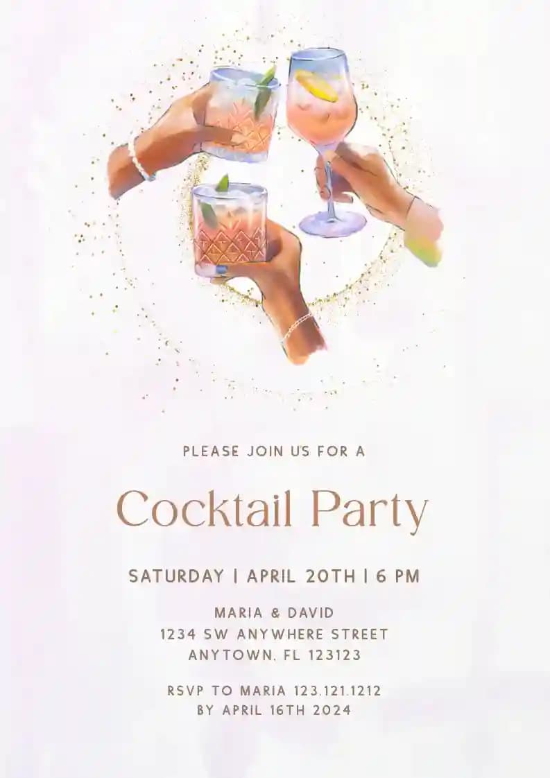 Inbjudningskort Till Cocktailparty - Cocktailtoast