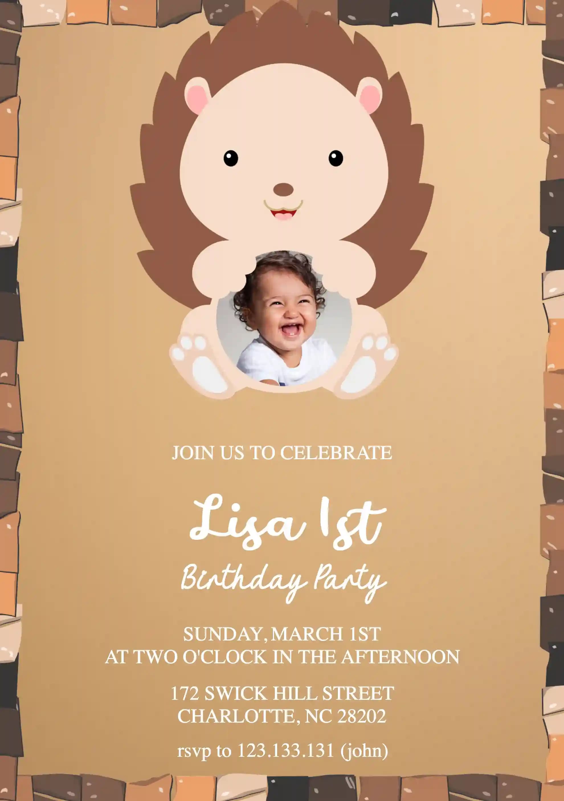 Invitaciones Para El Primer Cumpleaños - Crudowrr