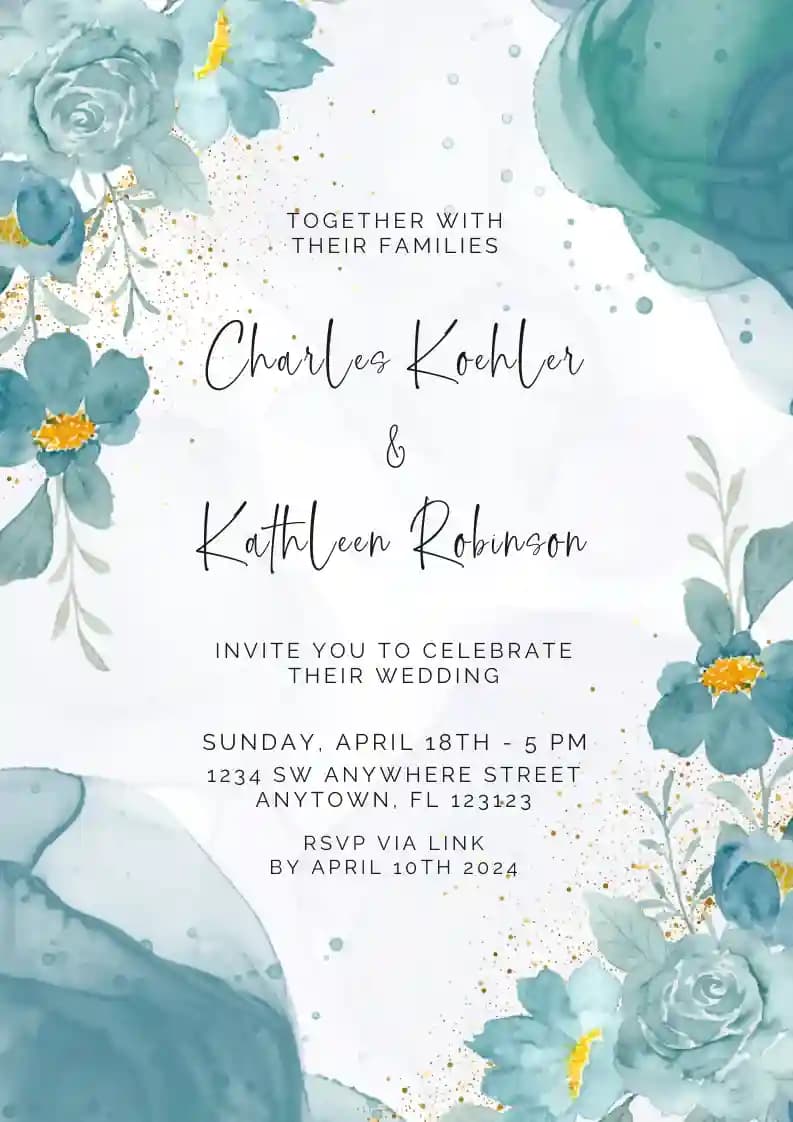 Wedding Invitations - Flower Bouquet